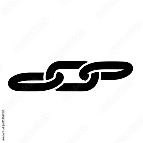 Black chain link illustration, vector design element