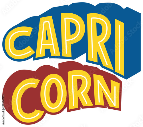 Capricorn Zodiac Lettering Sticker