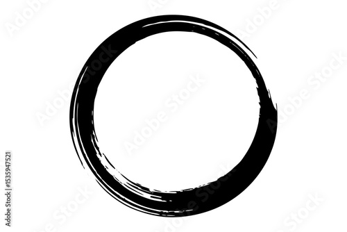 Black Ink Enso Circle Zen Symbol Graphic zen circle