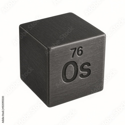 Metallic cube for Osmium with atomic number 76