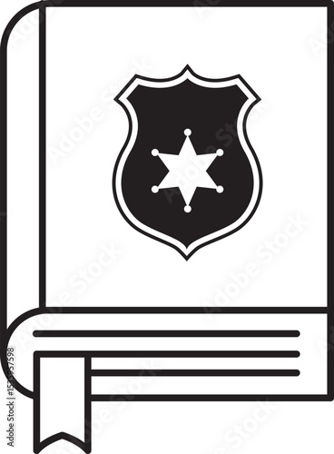 An emblem of law enforcement adorns the cover of a comprehensive legal text, symbolizing justice, order, and the pursuit of truth within the confines of regulations and statutes.