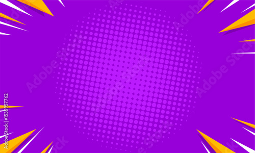 Comic pop art cartoon purple background 