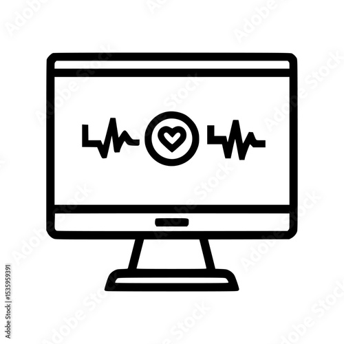 Computer screen displaying heart rate monitor data.