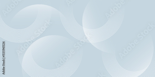 Soft abstract vector with translucent overlapping circles and fine white concentric lines on a light blue background, evoking a calm, modern, and airy aesthetic.