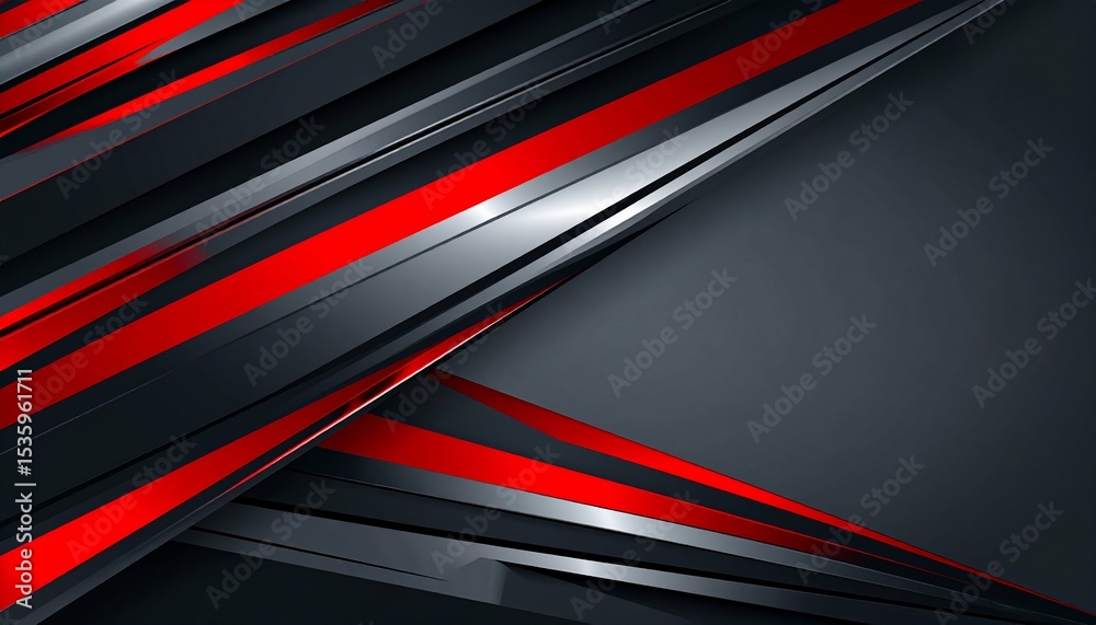 Fototapeta premium Abstract red and grey lines background - excellent for creative presentations