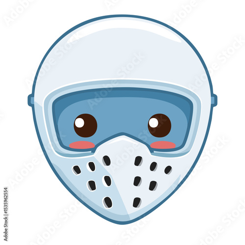 An adorable illustration of a hockey mask