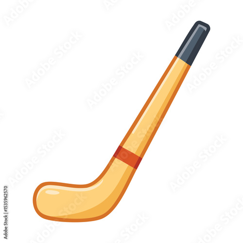 A hockey stick displayed against an isolated background. This equipment suggests sports and recreational activities