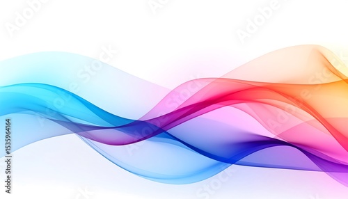 Abstract rainbow wavy lines