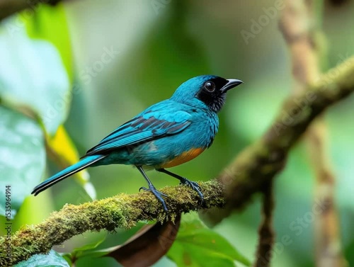 Turquoise Tanager Rainforest Bird.