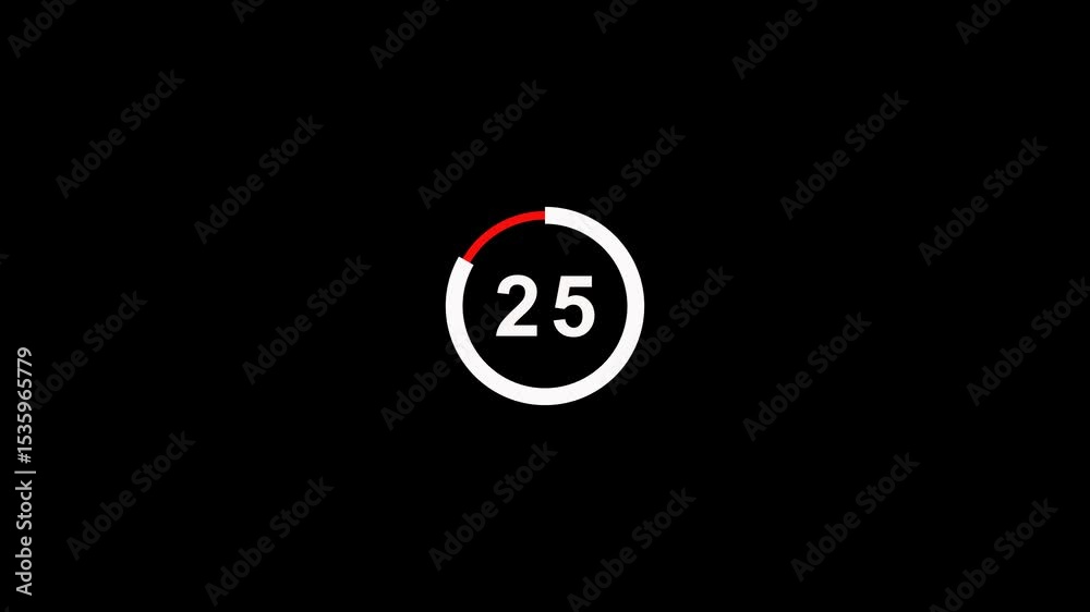 30 second countdown from 30 to 0 timer animation  4k