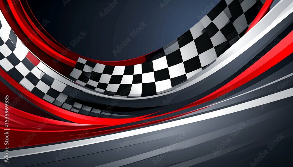 Obraz premium Abstract racing background with checkered flag - works well for marketing materials