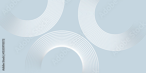 Soft abstract vector with translucent overlapping circles and fine white concentric lines on a light blue background, evoking a calm, modern, and airy aesthetic.