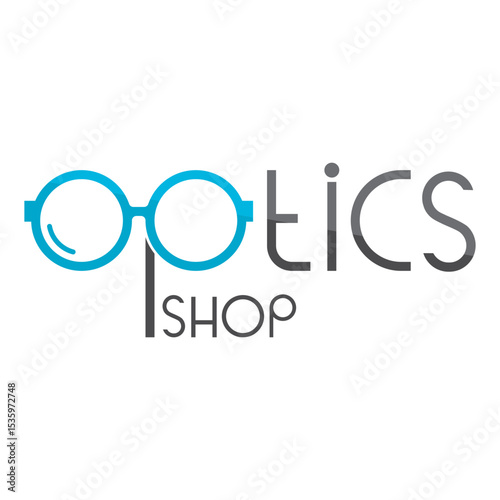 optics shop logo vector icon illustration