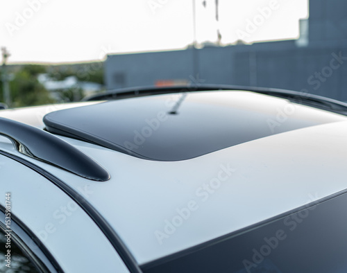 Canvastavla car sunroof open