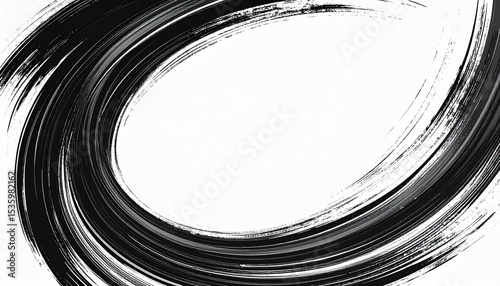 Abstract black brushstrokes on white - perfect for art exhibitions