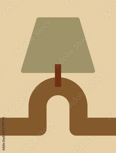 Illustration lamp vintage classic unique design