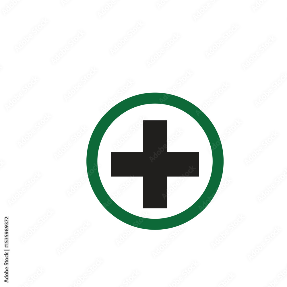 Fototapeta premium health logo icon illustration flat