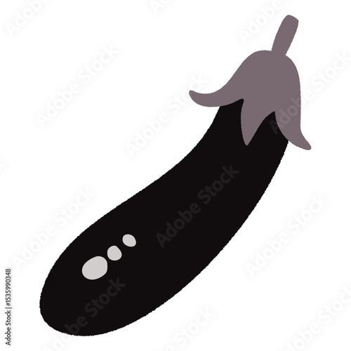 シンプルなナスのイラスト