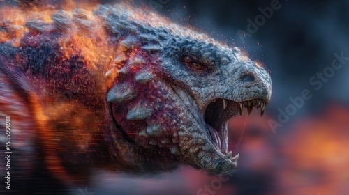 Fiery dragon roar