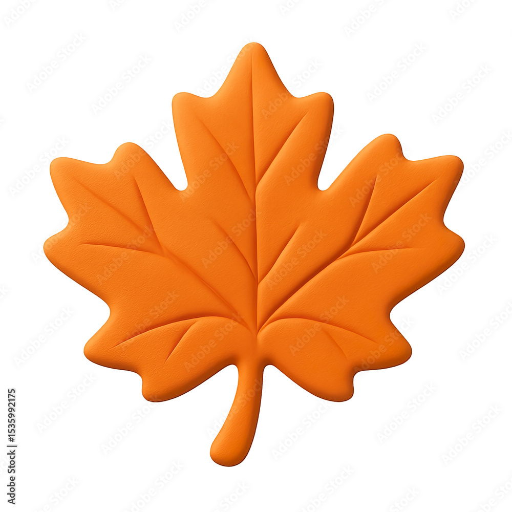 Obraz premium Clay Maple Leaf Orange Autumn