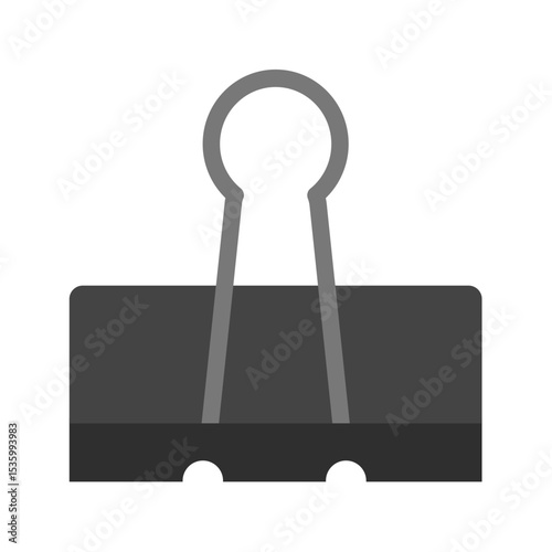 Binder Clip Icon — Office & Stationery Tool SVG