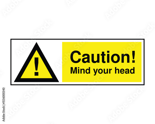 Download Caution Mind Your Head Sign – Printable Workplace Safety Warning for Low Ceilings and Overhead Hazards