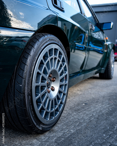 car wheel on the road