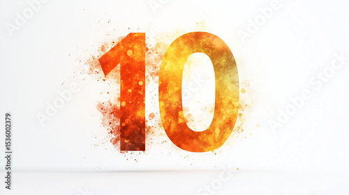Graphic vector number 10 design template 