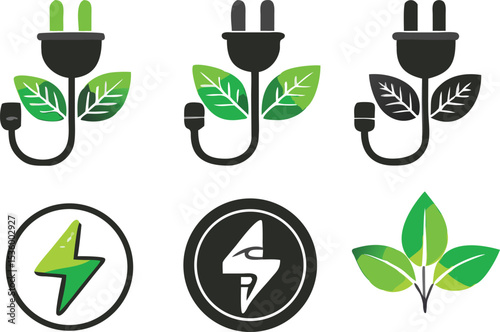 Eco Friendly Power Plug and Leaves