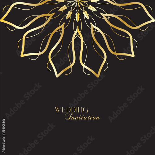 The Gold Mandala Wedding Iinvitation Card