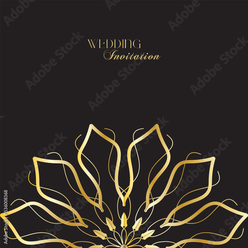 The Gold Mandala Wedding Iinvitation Card