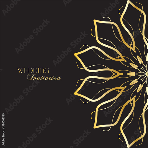 The Gold Mandala Wedding Iinvitation Card