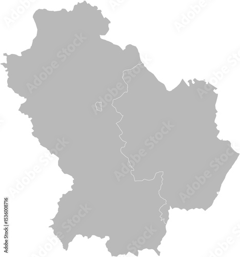 Basilicata, Italy – administrative vector map with province and city boundaries (Web Mercator projection, PPT-compatible & fully editable)