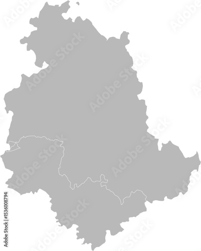 Umbria, Italy – administrative vector map with province and city boundaries (Web Mercator projection, PPT-compatible & fully editable)