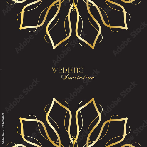 The Gold Mandala Wedding Iinvitation Card