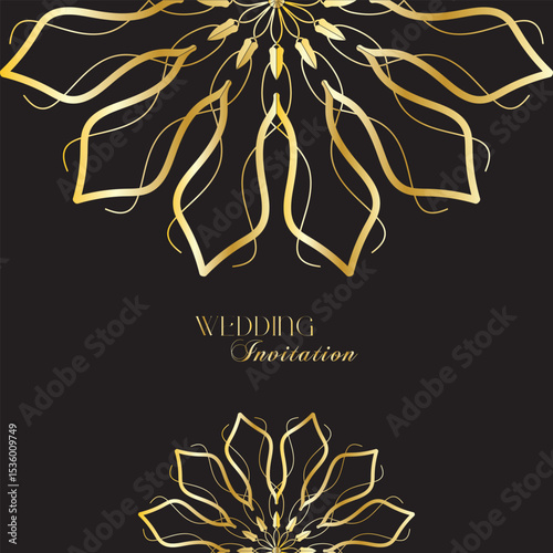 The Gold Mandala Wedding Iinvitation Card