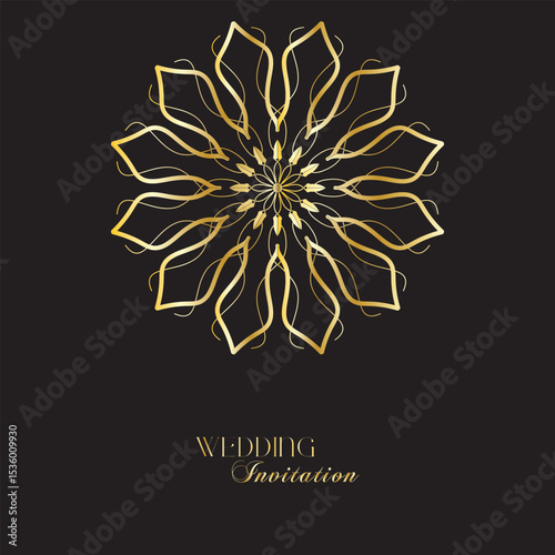 The Gold Mandala Wedding Iinvitation Card
