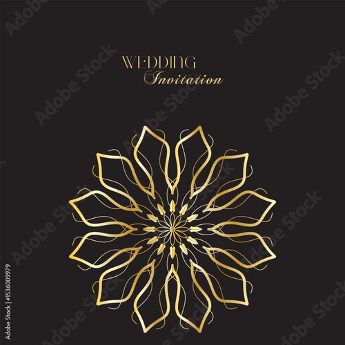 The Gold Mandala Wedding Iinvitation Card