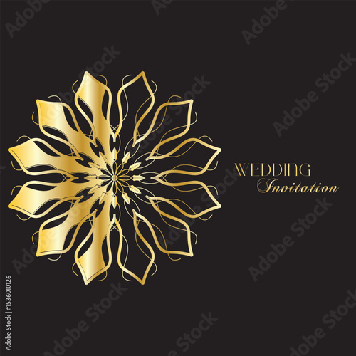 The Gold Mandala Wedding Iinvitation Card