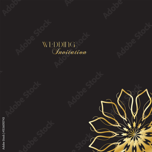 The Gold Mandala Wedding Iinvitation Card