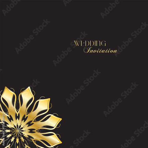 The Gold Mandala Wedding Iinvitation Card