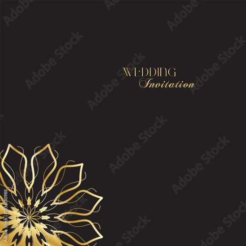 The Gold Mandala Wedding Iinvitation Card