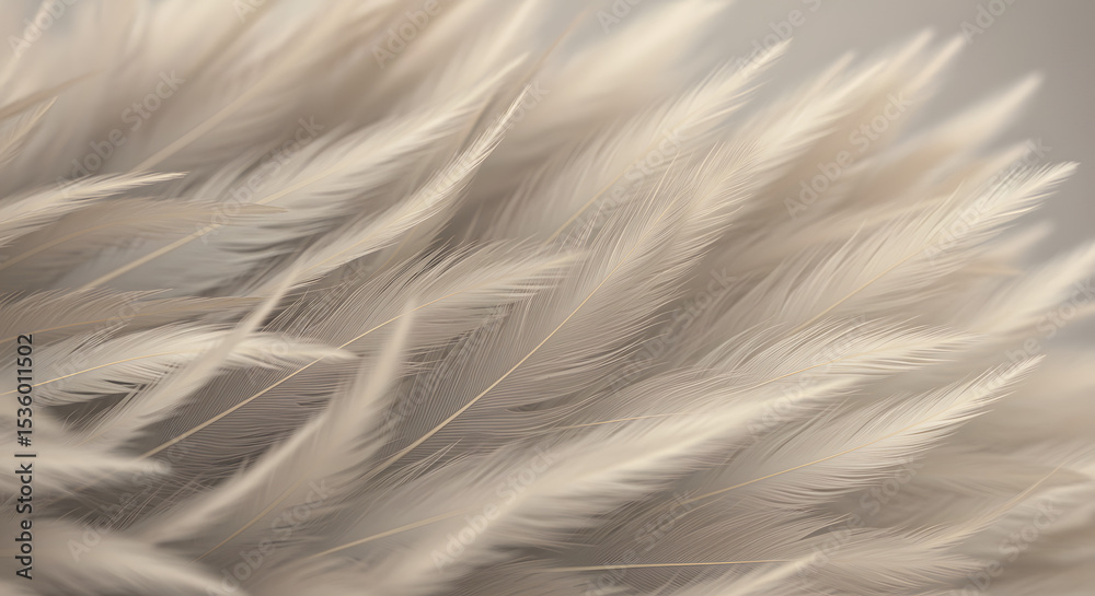 Obraz premium Soft, Elegant White Feathers A Textured Background Image