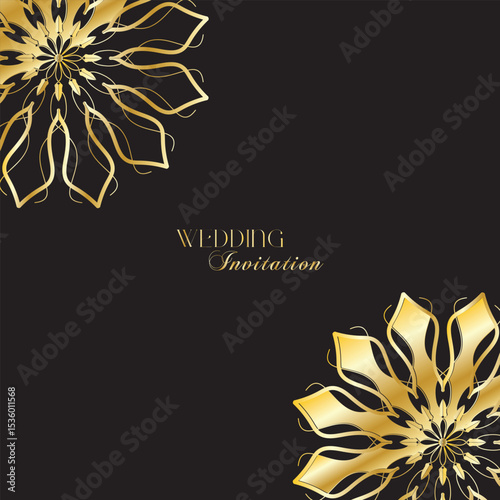 The Gold Mandala Wedding Iinvitation Card