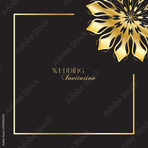 The Gold Mandala Wedding Iinvitation Card