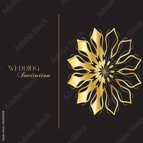 The Gold Mandala Wedding Iinvitation Card