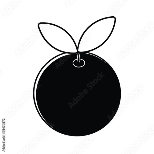 Full body cranberry illustration detailed vector graphic of a single cranberry fruit