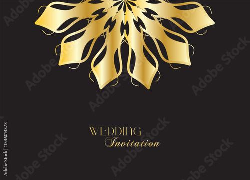 The Gold Mandala Wedding Iinvitation Card