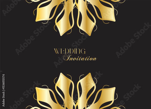 The Gold Mandala Wedding Iinvitation Card