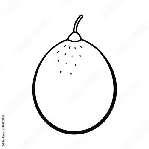 Detailed illustration of a whole feijoa fruit high resolution vector graphic